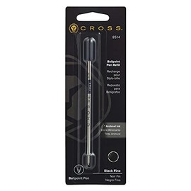 Cross Ball Pen Refill Standard Fine Black Ref 8514 End 1Pièce (S) Refill Pack for Pens – Refill Pen Case (Black/Chrome, Ballpoint Pen, 1 Unit (S)