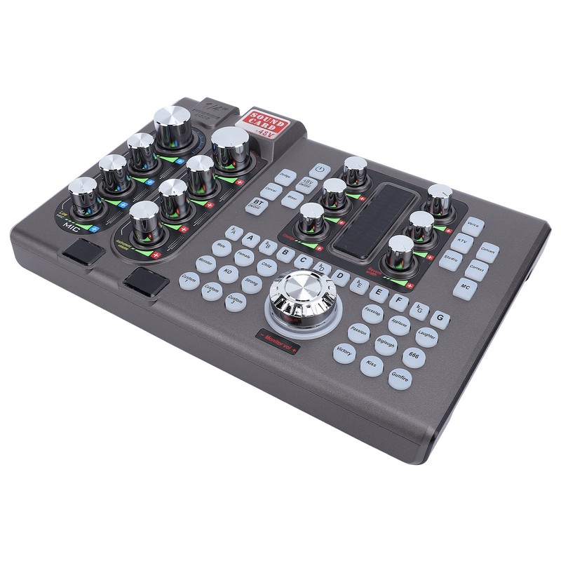 Digital Sound Card Professional Treble Bass Adjustable One Click Noise