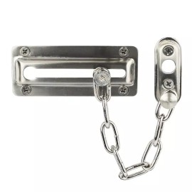 Defiant Satin Nickel Heavy Duty Door Security Chain Door Guard Lock 70482 054194