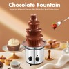 CUBELLIN Electric Chocolate Fondue Fountain Machine 4-Tier Chocolate Waterfall Fountain