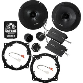 KICKER Speakers 6.75 inch for Hyundai Genesis (Sedan) 2015-2016 Upgrade Kit - Pair of CS Series with Adapters and Harness, Component 6 3/4 Car Audio Front or Rear Door Speaker CSS674, 46CSS674