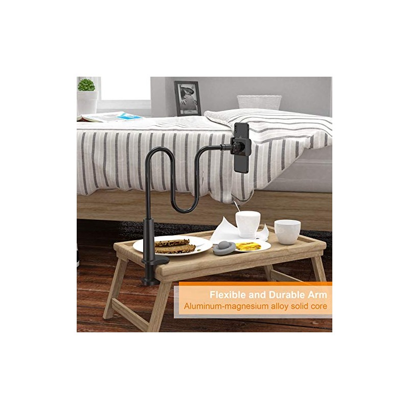 Soporte para Teléfono de Cama con Cuello de Cisne –