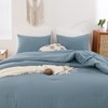 ROSGONIA California King Comforter Set Dusty Blue, 3pcs (1 Boho