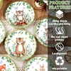 Fuyoooo 60 Pcs Jungle Safari Baby Shower Plates Paper Boys