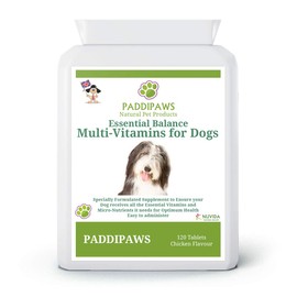 Multivitamins for Dogs with 24 Combined Multivitamins, Minerals & Nutrients to ensure your dog receives all the essential Vitamins and Micro-nutrients it needs for optimum health - 120 Tablets