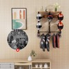 Motorcycle Helmet Rack with 6 J-hooks& 6 Clip Hooks –