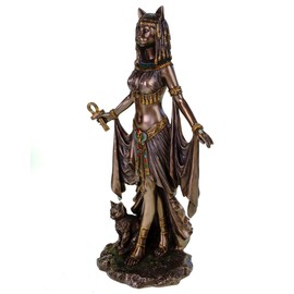 Veronese Egyptian Goddess Bastet 26 cm Egypt Pharaoh Bronzed Figure