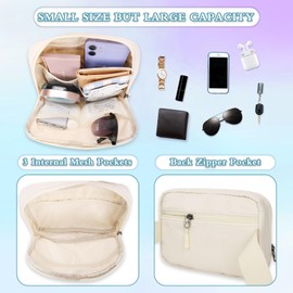 Fanny Packs For Women Men - Fanny Pack Crossbody Bags - Over The Shoulder Fanny Pack - Belt Bag With Adjustable Strap - Fashion Cross Body Fanny Pack For Running Workout Hiking Travel(Beige）