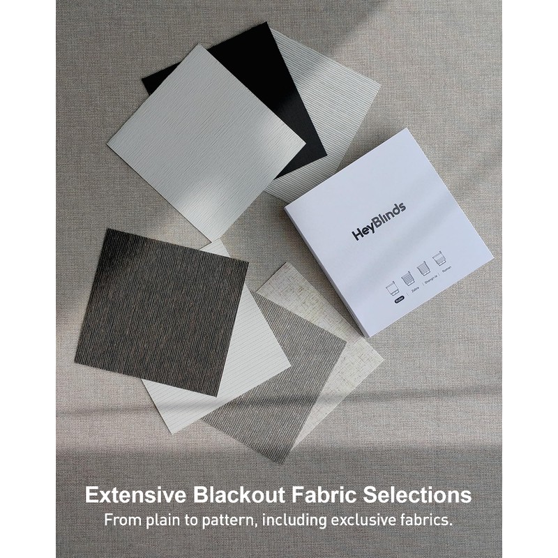 HeyBlinds Motorized Blinds with Remote, Blackout Smart Blinds, Automatic Shades