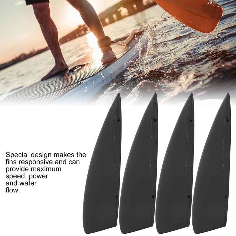 TOTITOM Surfing Watershed Fin, 4-Piece Surfboard Fin Set, Plastic Surf