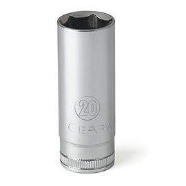 GEARWRENCH 3/8" Drive 6 Pt. Deep Socket, 20mm - 80406