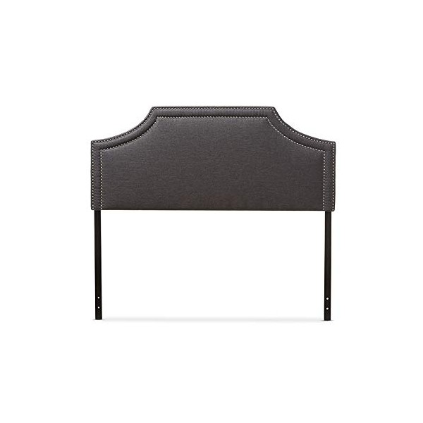 Baxton Studio Avignon Modern And Contemporary Fabric Upholstered Headboard Grey/Queen/Contemporary