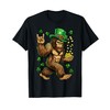 St Patricks Day Bigfoot Sasquatch Shamrock Men Women Kid T-Shirt