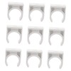 SHINEOFI 100PCS U-Shaped PVC Clamps for Electrician Tube Support Wire