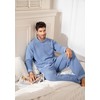 DAVID ARCHY Mens Pajamas Set Ultra-Soft Fleece Pajamas Lightweight &