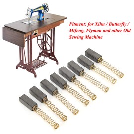 MAGT Carbon Brushes for Sewing Machine, 100 Pieces Sewing Machines, Motor Brushes, Carbon Brushes, Replacement Accessories for Household Sewing Machines