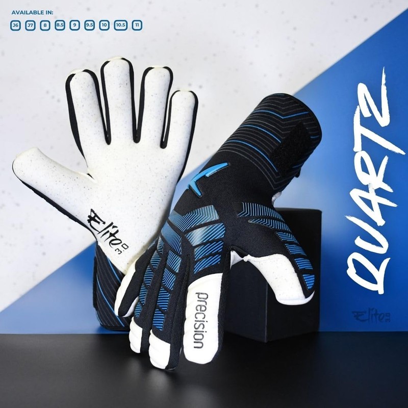 Precision Elite 3.0 Quartz Goalkeeper Gloves, 4 mm Quartz plus
