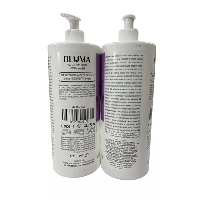 Bluma 2 Bottles (33.8 oz each) Bluma Lavender Body Wash