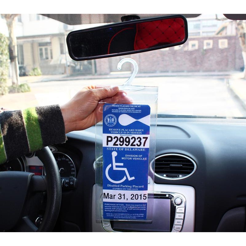 LotFancy Handicap Placard Holder for Auto, Pack of 3, Disabled