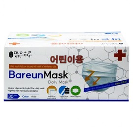 Clear Day Kids' Disposable Proper Fit Mask - White 30 Count 2ea