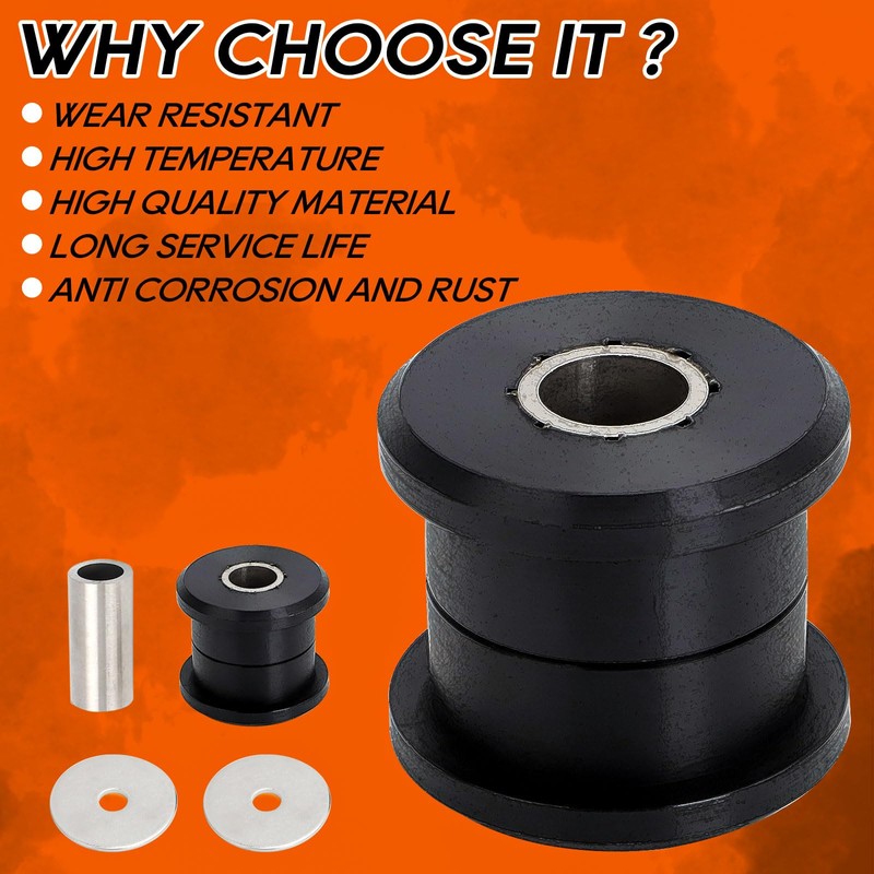 AUTOVIC Polyurethane Front Differential Side Mount Bushings for Hummer H3