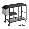 MAHANCRIS Printer Stand with Storage Bag, 3-Tier Mobile Under Desk