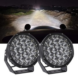 BLUEMOTOR Led Spotlight 9 Inch Round Offroad Lights 240w Driving Lights Bar 19600lm High Output Spot Beam Illuminate Fog Spot Lights Led Work Light Suv Truck Atv Pickup Wrangler2 Pcs(9Inch)