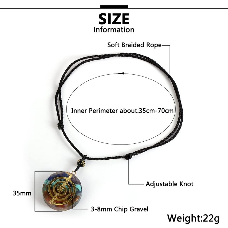 Dije Collar Orgonita Om Aum Omega 7 Chakras Protección Espiritual
