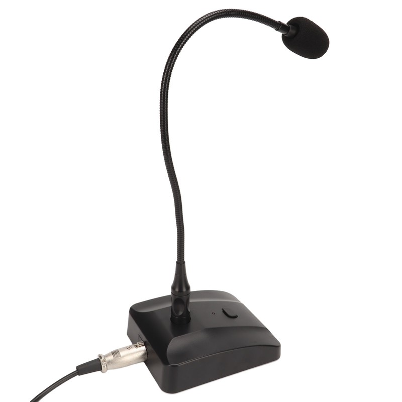 Gooseneck Condenser Microphone Professional 6.35mm Desktop Wired Microphone for Broadcasting