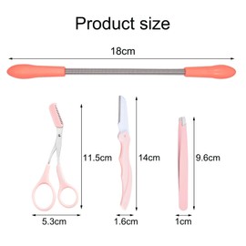 RTRTGS 3 + 1 Piece Metal Facial Hair Remover Epilator, Epilator Women's Face, Face Hair Removal Epilation Sticks, Portable Beauty Tool for Removing Chin, Cheeks, Fluff
