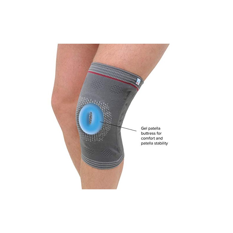 Medically Approved: Woven Stretch Elastic Knee Sleeve with Spiral Stays