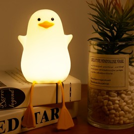 Hinittey Duck Night Light, Cute Benson Ducks Lamp, Funny Nursery Silicone Goose Nightlight with Dimmer & Timer for Room Decor, Weird Gifts for Kids, Baby, Girls,Boys, Women, Children, Teen-Duck