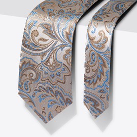 Mens ties Ties for men Paisley Tie handkerchief pocket square silk pocket squares for men Neckties 2-piece Set burgundy ties for men (A007)