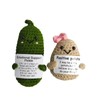 Wikorunwa Emotional Support Pickle & Positive Potato Crochet Funny Gifts