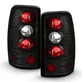 ACANII - For 2000-2006 Chevy GMC Tahoe Suburban Yukon Denali Barn Door Black Tail Lights Brake Lamps Driver & Passenger