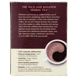Teeccino Snickerdoodle Herbal Tea - Dessert Beverage That’s Prebiotic, Caffeine-Free & Acid Free, 10 Tea Bags