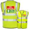 Fire Marshal First Aider Combined Yellow Hi Vis Viz Reflective