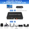 Tendak 192KHz eARC/ARC Audio Extractor, Digital to Analog Audio Converter,