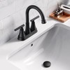 Bathroom Sink Drain with Overflow, Hurran Matte Black Bathroom Sink