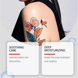 Tattoo Cream, Tattoo Soothing Cream, Moisturises and Soothes the Skin, for Sensitive Skin and Dry Skin