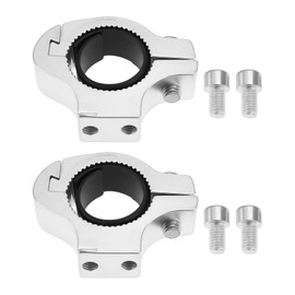 EMSea 2pcs Motorcycle Headlight Holder Bicycle Bottle K?fig Adapter Suitable for 20-25 mm Diameter Tube Silver