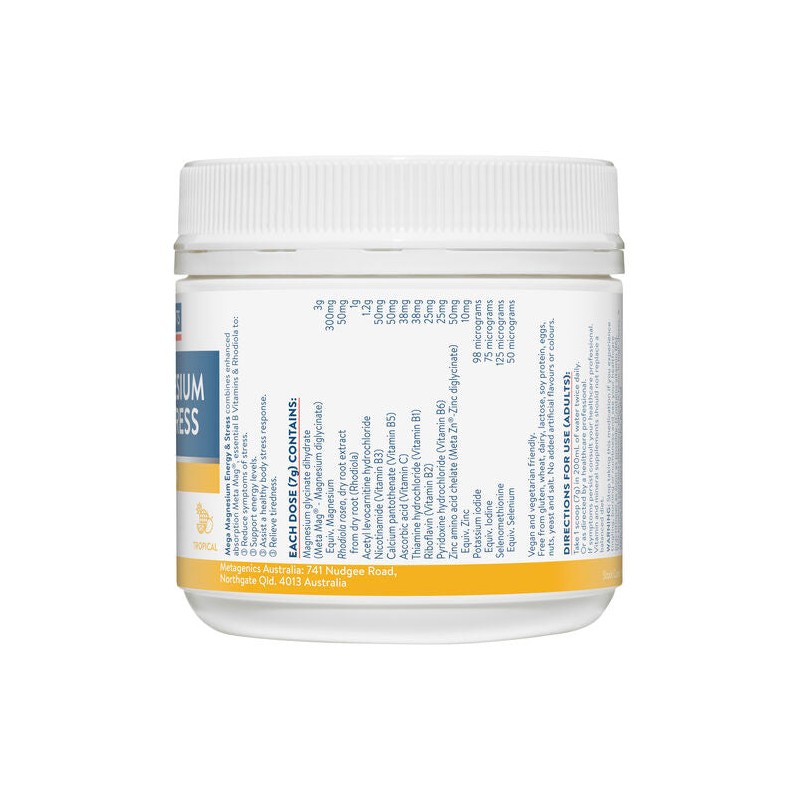 Ethical Nutrients Mega Magnesium Energy & Stress 140g