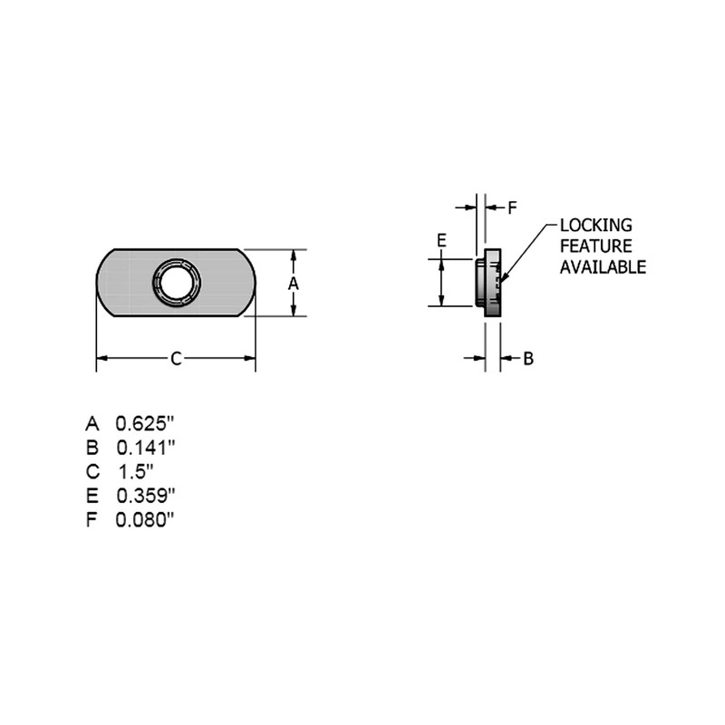 20 Pack 5/16-18 Spot Weld Nuts - Double Tab -