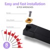 Gluwoer Indexable Lathe Turning Tool 1/2" 12mm Shank 21PCS Kit-7PCS