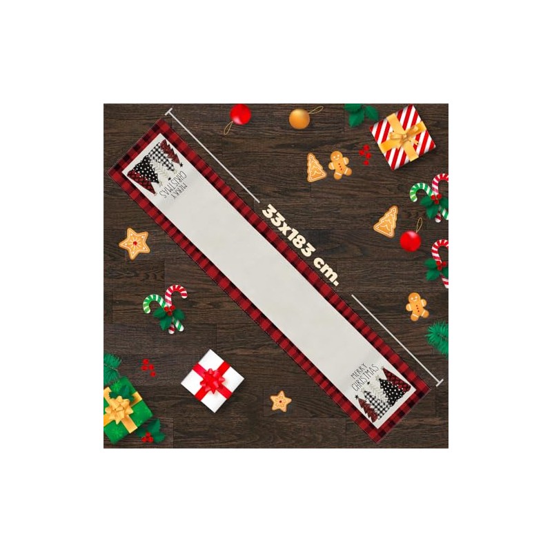 uunida Camino de Mesa Navidad Estampado - Decoración Navideña -