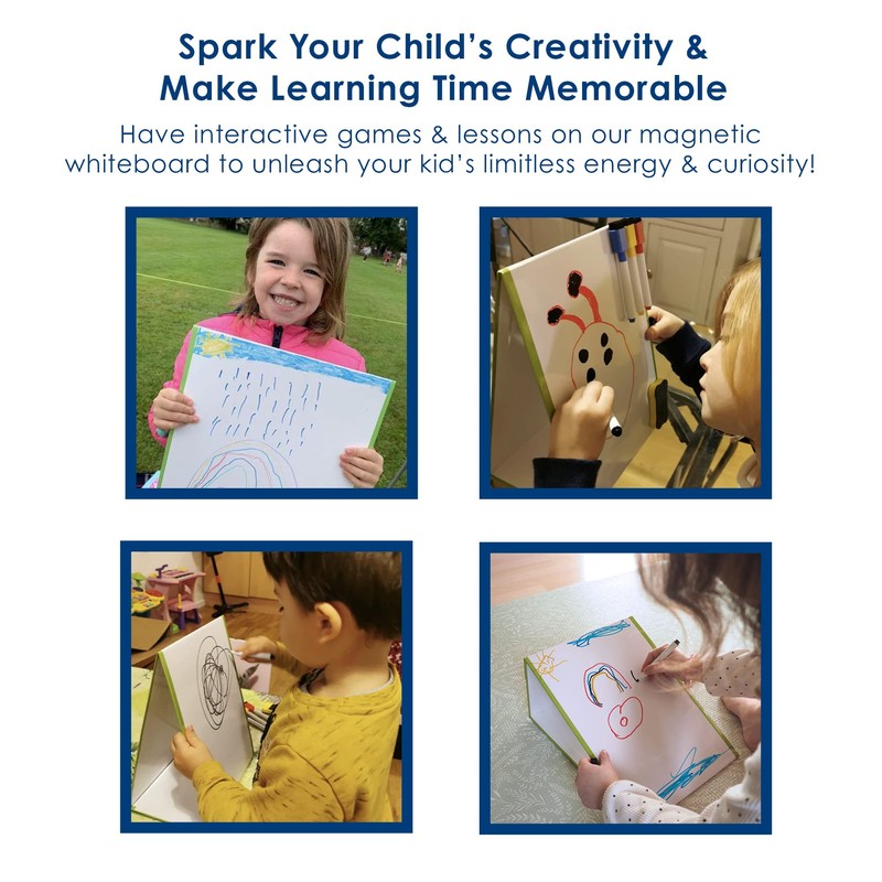 Magic Whiteboard Easel for Kids - A4 Foldable Kids Easel