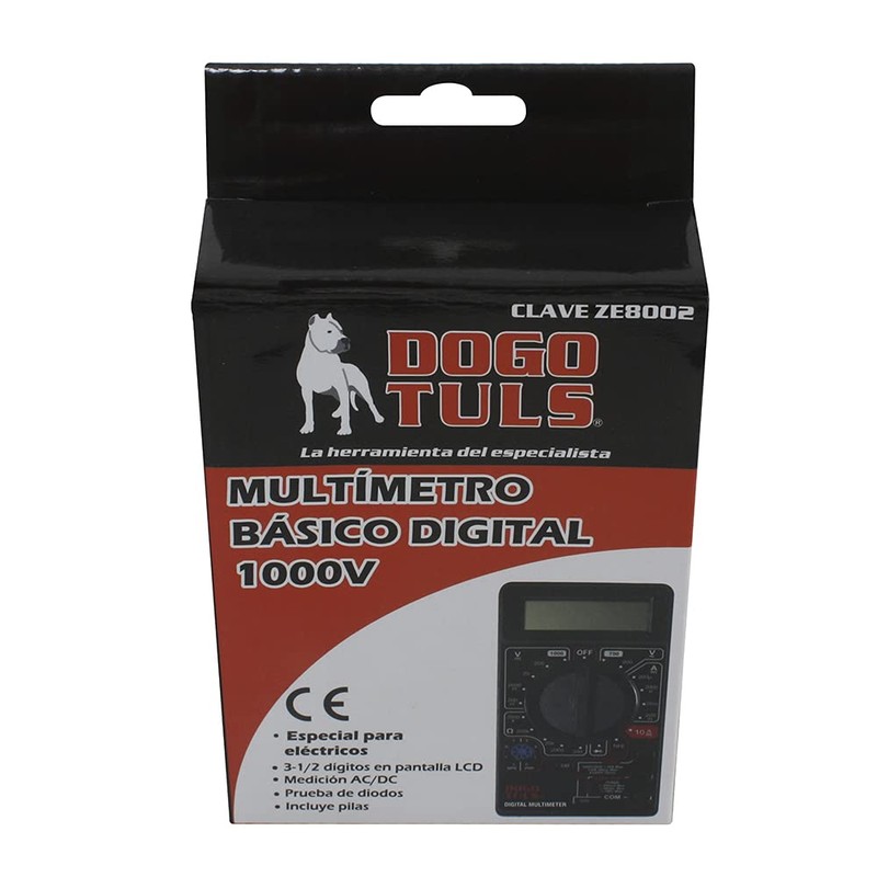 Dogotuls ZE8002 Multímetro Básico Digital, 1000V