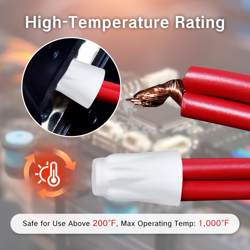 NIIIYTYB 36Pcs Ceramic Wire Nuts High Temperature Porcelain Connectors Heat-Resistant