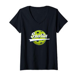 Womens Pickleball Swoosh Sparta, GA V-Neck T-Shirt