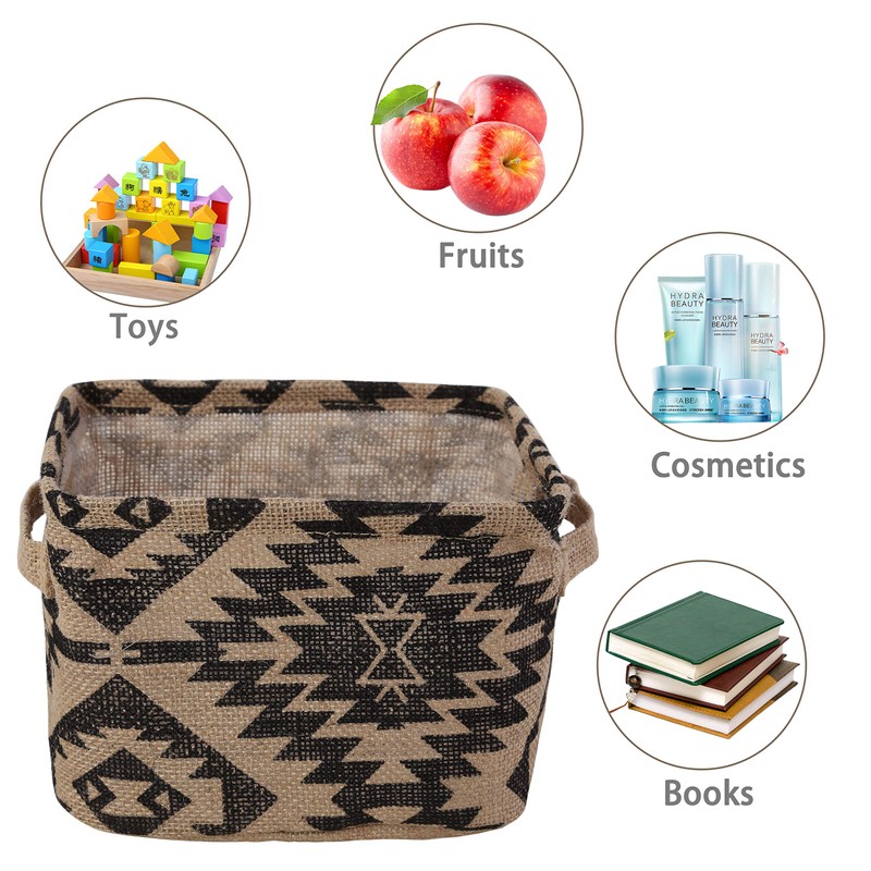 LessMo 4 Pack Storage Baskets, Collapsible Mini Storage Boxes, Canvas